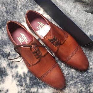 Charles Tyrwhitt Rich Brown Leather Oxfords (new in box)